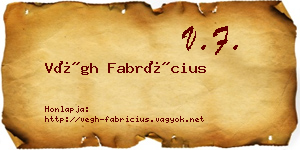 Végh Fabrícius névjegykártya